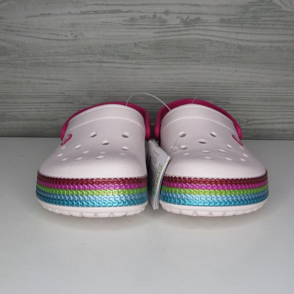 Crocs Kids Crocband Sequin Band Clog 13 M US Little Kid Barely Pink